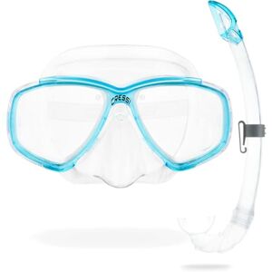 Cressi Perla Mare Taucherbrille & Schnorchelset Für Erwachsene Schnorchelmaske mit Gehärtetem Glas Anatomisch Geformtes Mundstück Mikrometrische Schnallen Transparent/Aquamarin Kombi Set Cressi Perla Mare Taucherbrille & Schnorchelset Für Erwachsene Schnorchelmaske mit Gehärtetem Glas Anatomisch Geformtes Mundstück Mikrometrische Schnallen Transparent/Aquamarin Kombi Set