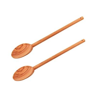FACKELMANN 9986150 Set mit 2 runden Küchenlöffeln 30 cm aus Olivenholz, Holzlöffel, Küchenlöffel, Braun, 30 x 7,8 x 1,2 cm FACKELMANN 9986150 Set mit 2 runden Küchenlöffeln 30 cm aus Olivenholz, Holzlöffel, Küchenlöffel, Braun, 30 x 7,8 x 1,2 cm