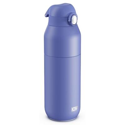ion8 PRIMO REVIVE Isolierte Trinkflasche 720 ml (24 oz)- Auslaufsichere Edelstahlflasche, Klappdeckel, Einhandöffnung, Schneller Trinkfluss, Vakuumisoliert Heiß & Kalt, Flieder ion8 PRIMO REVIVE Isolierte Trinkflasche 720 ml (24 oz)- Auslaufsichere Edelstahlflasche, Klappdeckel, Einhandöffnung, Schneller Trinkfluss, Vakuumisoliert Heiß & Kalt, Flieder