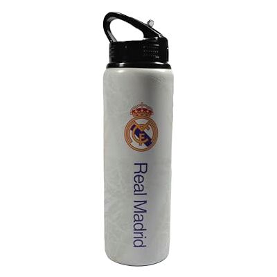 Hy-Pro Offiziell lizenzierte Real Madrid CF Aluminium-Trinkflasche – 750ml, integrierter klappbarer Trinkhalm, auslaufsicher, leicht, tolle Fußball-Geschenkidee Hy-Pro Offiziell lizenzierte Real Madrid CF Aluminium-Trinkflasche – 750ml, integrierter klappbarer Trinkhalm, auslaufsicher, leicht, tolle Fußball-Geschenkidee