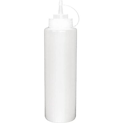 NISBETS Vogue Squeeze-Sauce-Flasche mit Düsenkappe, 227 ml/8 oz, klares Polyethylen, nachfüllbare Saucenflasche mit weitem Hals, präzise schmale Spenderspitze, Schraubverschluss-Design, K062 NISBETS Vogue Squeeze-Sauce-Flasche mit Düsenkappe, 227 ml/8 oz, klares Polyethylen, nachfüllbare Saucenflasche mit weitem Hals, präzise schmale Spenderspitze, Schraubverschluss-Design, K062