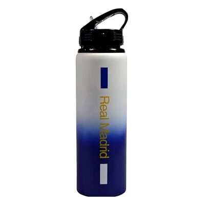 Hy-Pro Offiziell lizenzierte Real Madrid CF Aluminium-Trinkflasche – 750ml, Farbverlauf-Design, matt, integrierter klappbarer Trinkhalm, auslaufsicher, leicht, tolle Fußball-Geschenkidee Hy-Pro Offiziell lizenzierte Real Madrid CF Aluminium-Trinkflasche – 750ml, Farbverlauf-Design, matt, integrierter klappbarer Trinkhalm, auslaufsicher, leicht, tolle Fußball-Geschenkidee
