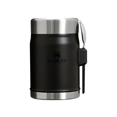Stanley 1913 Classic Legendary Thermobehälter Für Essen Mit Göffel 400 ml Hält 7 Stunden Heiß Oder Kalt Edelstahl Warmhaltebehälter BPA-Frei Spülmaschinenfest Black 2.0 Stanley 1913 Classic Legendary Thermobehälter Für Essen Mit Göffel 400 ml Hält 7 Stunden Heiß Oder Kalt Edelstahl Warmhaltebehälter BPA-Frei Spülmaschinenfest Black 2.0