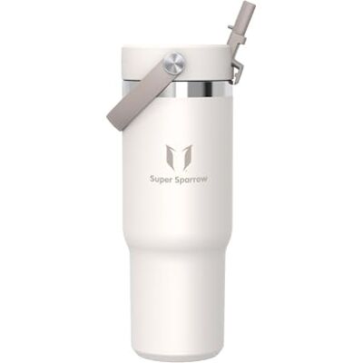 Super Sparrow Trinkflasche Edelstahl Twistpath Thermosflasche mit Flex-Strohhalmdeckel 900ml BPA-frei Thermobecher & Auslaufsichere Thermoskanne Kompatibel mit gängigen PKW-Getränkehaltern Super Sparrow Trinkflasche Edelstahl Twistpath Thermosflasche mit Flex-Strohhalmdeckel 900ml BPA-frei Thermobecher & Auslaufsichere Thermoskanne Kompatibel mit gängigen PKW-Getränkehaltern