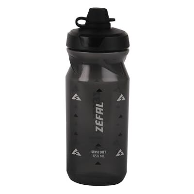 ZEFAL Zéfal Sense Soft No-Mud Trinkflasche, Smoke Black, 650 ml ZEFAL Zéfal Sense Soft No-Mud Trinkflasche, Smoke Black, 650 ml
