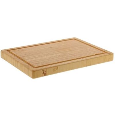 ZWILLING Schneidbrett mit Saftrille, Massives Bambus-Holz, Beidseitig Nutzbar, 25 x 18 x 2 cm, Braun ZWILLING Schneidbrett mit Saftrille, Massives Bambus-Holz, Beidseitig Nutzbar, 25 x 18 x 2 cm, Braun