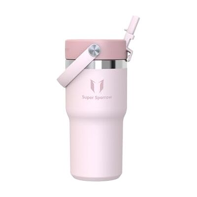 Super Sparrow Trinkflasche Edelstahl Twistpath Thermosflasche mit Flex-Strohhalmdeckel 620ml BPA-frei Thermobecher & Auslaufsichere Thermoskanne Kompatibel mit gängigen PKW-Getränkehaltern Super Sparrow Trinkflasche Edelstahl Twistpath Thermosflasche mit Flex-Strohhalmdeckel 620ml BPA-frei Thermobecher & Auslaufsichere Thermoskanne Kompatibel mit gängigen PKW-Getränkehaltern