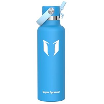 Super Sparrow Trinkflasche Edelstahl Thermobecher 750ml FlipFlow Trinkflaschen mit Strohhalm BPA-Frei Thermoskanne, Thermosflasche für Sport, Travel, Schule, Outdoor Super Sparrow Trinkflasche Edelstahl Thermobecher 750ml FlipFlow Trinkflaschen mit Strohhalm BPA-Frei Thermoskanne, Thermosflasche für Sport, Travel, Schule, Outdoor