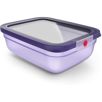 Emsa oneClick Frischhaltedose, verschlossen mit nur 1 x Klick, Lebensmittel 2 x länger frisch, 100% dicht, Made in Germany, 2,3L, gefrier-, mikrowellen- und spülmaschinengeeignet, violett, N1211500 Emsa oneClick Frischhaltedose, verschlossen mit nur 1 x Klick, Lebensmittel 2 x länger frisch, 100% dicht, Made in Germany, 2,3L, gefrier-, mikrowellen- und spülmaschinengeeignet, violett, N1211500
