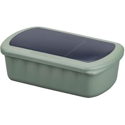 FACKELMANN Flexibox grün 1000 ml, 3-teilige Lunchbox mit Deckel & Teiler Mealprep Box für Büro, Schule und unterwegs, mikrowellengeeignet, spülmaschinengeeignet, gefrierfest, Designed in Germany FACKELMANN Flexibox grün 1000 ml, 3-teilige Lunchbox mit Deckel & Teiler Mealprep Box für Büro, Schule und unterwegs, mikrowellengeeignet, spülmaschinengeeignet, gefrierfest, Designed in Germany