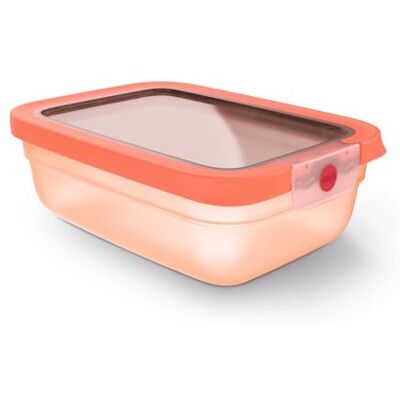 Emsa oneClick Frischhaltedose, verschlossen mit nur 1 x Klick, Lebensmittel 2 x länger frisch, 100% dicht, Made in Germany, 1,2L, gefrier-, mikrowellen- und spülmaschinengeeignet, orange, N1210800 Emsa oneClick Frischhaltedose, verschlossen mit nur 1 x Klick, Lebensmittel 2 x länger frisch, 100% dicht, Made in Germany, 1,2L, gefrier-, mikrowellen- und spülmaschinengeeignet, orange, N1210800