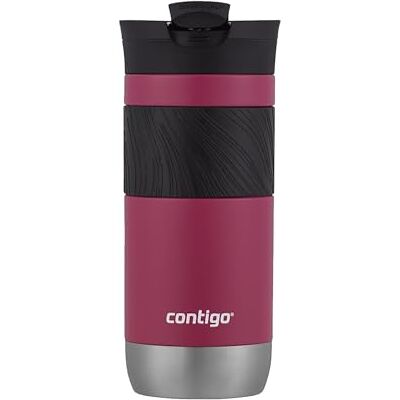 Contigo Byron 2.0 Thermobecher, Edelstahl Isolierbecher mit Snapseal Verschluss, Kaffeebecher to go, 100% auslaufsicher, spülmaschinenfester Deckel, BPA-frei, hält bis zu 6 Stunden warm, 470 ml Contigo Byron 2.0 Thermobecher, Edelstahl Isolierbecher mit Snapseal Verschluss, Kaffeebecher to go, 100% auslaufsicher, spülmaschinenfester Deckel, BPA-frei, hält bis zu 6 Stunden warm, 470 ml