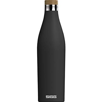 Sigg Meridian Black Trinkflasche (0.7 L), schadstofffreie und auslaufsichere Trinkflasche aus Edelstahl, Isolierflasche für kalte und heiße Getränke Sigg Meridian Black Trinkflasche (0.7 L), schadstofffreie und auslaufsichere Trinkflasche aus Edelstahl, Isolierflasche für kalte und heiße Getränke