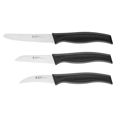 HENCKELS Elements Messerset 3-tlg, Universal-, Gemüse- und Schälmesser, Schwarz HENCKELS Elements Messerset 3-tlg, Universal-, Gemüse- und Schälmesser, Schwarz