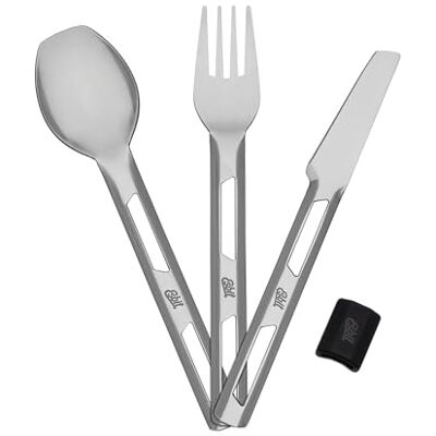 Esbit Edelstahl Besteck Set robustes Besteckset aus 18/8 Edelstahl- bestehend aus Messer, Gabel und Löffel Esbit Edelstahl Besteck Set robustes Besteckset aus 18/8 Edelstahl- bestehend aus Messer, Gabel und Löffel