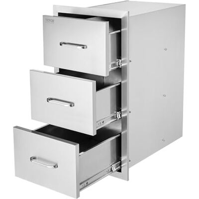 VEVOR Edelstahl Schubladenschrank Küchenschublade für Outdoor Küchen 15.7 x 28.5 x 20.7 Inch VEVOR Edelstahl Schubladenschrank Küchenschublade für Outdoor Küchen 15.7 x 28.5 x 20.7 Inch