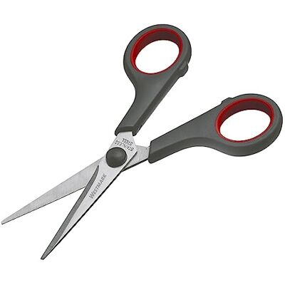 Westmark Bastelschere 14 cm – Haushaltsschere ideal für das Schneiden von Kunststoff, Papier, Pappe und mehr – rostfreier Edelstahl, schwarz, rot Westmark Bastelschere 14 cm – Haushaltsschere ideal für das Schneiden von Kunststoff, Papier, Pappe und mehr – rostfreier Edelstahl, schwarz, rot