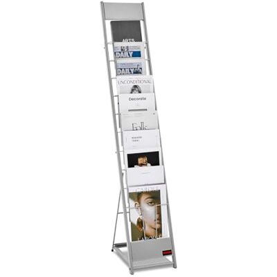VEVOR Prospektständer Zeitschriftenständer mit 10 Taschen, Literaturständer Kataloghalter Schrägsteller, Buchständer Bodenaufsteller für Messen, Büroshows, Ausstellung Geschäfte, Silber VEVOR Prospektständer Zeitschriftenständer mit 10 Taschen, Literaturständer Kataloghalter Schrägsteller, Buchständer Bodenaufsteller für Messen, Büroshows, Ausstellung Geschäfte, Silber