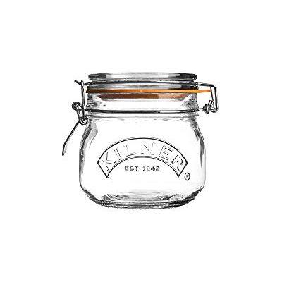 Kilner Bügelverschluss Glas 500 ml Rund Vorratsgläser mit Deckel luftdicht mit Gummidichtung Glas mit Deckel für Gewürze oder Gemüse Spülmaschinengeeignet Kilner Bügelverschluss Glas 500 ml Rund Vorratsgläser mit Deckel luftdicht mit Gummidichtung Glas mit Deckel für Gewürze oder Gemüse Spülmaschinengeeignet