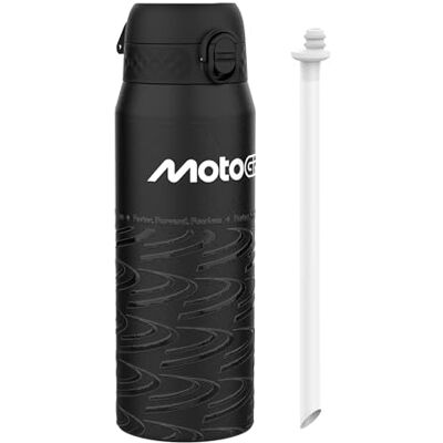 ion8 Vakuumisolierte Edelstahl-Trinkflasche, 750ml (24oz), Auslaufsicher, Einhandöffnung, Sichere Verriegelung, Spülmaschinenfest, Tragegriff, Langlebig, Ideal für Sport, MotoGP Neigung ion8 Vakuumisolierte Edelstahl-Trinkflasche, 750ml (24oz), Auslaufsicher, Einhandöffnung, Sichere Verriegelung, Spülmaschinenfest, Tragegriff, Langlebig, Ideal für Sport, MotoGP Neigung
