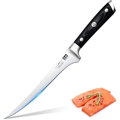 SHAN ZU Filetiermesser, Filitiermesser Scharf 18cm, Deutscher Edelstahl Fischfiliermesser mit Ergonomischer Griff Lachsmesser Fischmesser Exquisiter Geschenkverpackung SHAN ZU Filetiermesser, Filitiermesser Scharf 18cm, Deutscher Edelstahl Fischfiliermesser mit Ergonomischer Griff Lachsmesser Fischmesser Exquisiter Geschenkverpackung