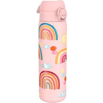 ion8 Vakuumisolierte Edelstahl-Trinkflasche, 500 ml, Auslaufsicher, Einhandöffnung, Sichere Verriegelung, Spülmaschinenfest, Tragegriff, Leicht zu Reinigen, Langlebig & Kratzfest, Regenbogen ion8 Vakuumisolierte Edelstahl-Trinkflasche, 500 ml, Auslaufsicher, Einhandöffnung, Sichere Verriegelung, Spülmaschinenfest, Tragegriff, Leicht zu Reinigen, Langlebig & Kratzfest, Regenbogen