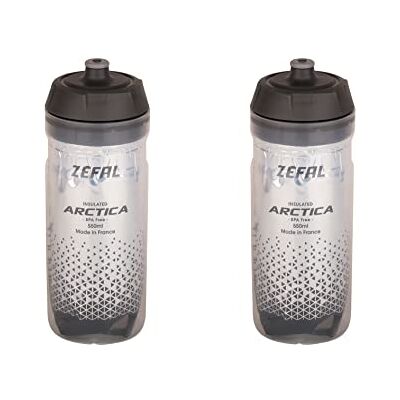 ZEFAL Pack Arctica 55 – 2 Flaschen Fahrrad 550 ml – Thermosflasche Fahrrad – geruchlos und wasserdicht – Sport-Trinkflasche BPA-frei – Silber/Schwarz ZEFAL Pack Arctica 55 – 2 Flaschen Fahrrad 550 ml – Thermosflasche Fahrrad – geruchlos und wasserdicht – Sport-Trinkflasche BPA-frei – Silber/Schwarz