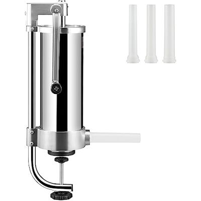 VEVOR Manueller Wurstfüller Wurstfüllmaschine 3 L, Edelstahl + Aluminium Professionelle Silberne Wurstmaschine inkl. 16/19 / 22 mm Füllrohre, Vertikale Wurstpresse mit Tischklemme Hausgemacht VEVOR Manueller Wurstfüller Wurstfüllmaschine 3 L, Edelstahl + Aluminium Professionelle Silberne Wurstmaschine inkl. 16/19 / 22 mm Füllrohre, Vertikale Wurstpresse mit Tischklemme Hausgemacht