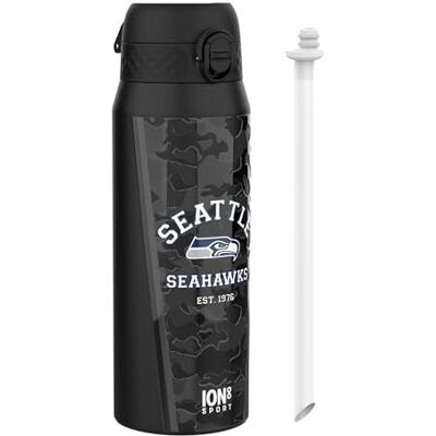 ion8 NFL Edelstahl-Trinkflasche, Auslaufsicher, Einhandöffnung, Sichere Verriegelung, Spülmaschinenfest, Tragegriff, Langlebig, Ideal für Sport ion8 NFL Edelstahl-Trinkflasche, Auslaufsicher, Einhandöffnung, Sichere Verriegelung, Spülmaschinenfest, Tragegriff, Langlebig, Ideal für Sport