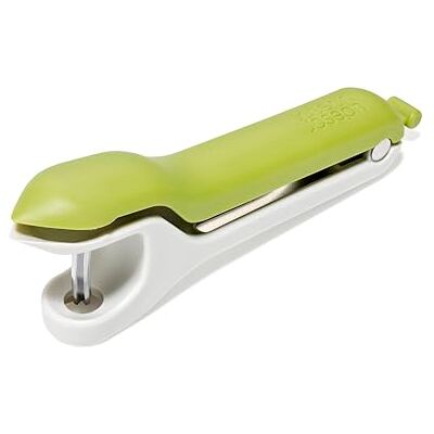 Joseph Joseph Tweezy 2-in-1 Entkerner für Kirschen & Oliven + Erdbeerstrunkentferner, platzsparend, BPA-frei, Stone/Green Joseph Joseph Tweezy 2-in-1 Entkerner für Kirschen & Oliven + Erdbeerstrunkentferner, platzsparend, BPA-frei, Stone/Green