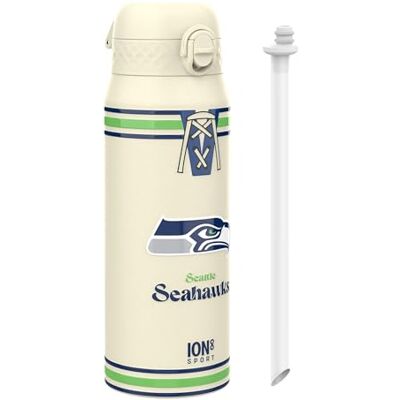 ion8 NFL Edelstahl-Trinkflasche, Auslaufsicher, Einhandöffnung, Sichere Verriegelung, Spülmaschinenfest, Tragegriff, Langlebig, Ideal für Sport ion8 NFL Edelstahl-Trinkflasche, Auslaufsicher, Einhandöffnung, Sichere Verriegelung, Spülmaschinenfest, Tragegriff, Langlebig, Ideal für Sport