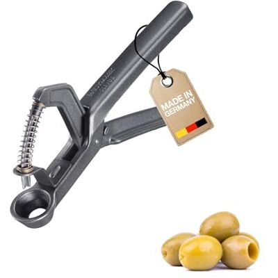 Westmark Olivenentsteiner Olivus Black Edition – Entkerner für große & kleine Oliven – Praktisches Einhandgerät mit Feder – Anthrazit Westmark Olivenentsteiner Olivus Black Edition – Entkerner für große & kleine Oliven – Praktisches Einhandgerät mit Feder – Anthrazit