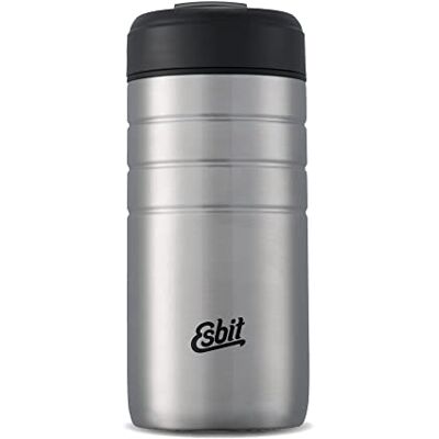 Esbit Thermobecher Majoris Edelstahl Isolierbecher 450 ml in Silber Klick-Verschluss für heiße und kalte Getränke Esbit Thermobecher Majoris Edelstahl Isolierbecher 450 ml in Silber Klick-Verschluss für heiße und kalte Getränke