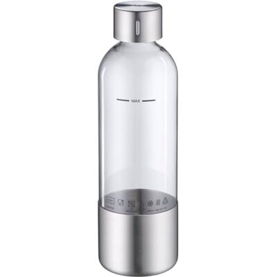 WMF Element One Sprudelwasserflasche – Original Sprudel-Ersatzflasche aus High-Quality PET, kompatibel mit Element One Wassersprudler, robust & wiederverwendbar, Farbe Silber, 0608016040 WMF Element One Sprudelwasserflasche – Original Sprudel-Ersatzflasche aus High-Quality PET, kompatibel mit Element One Wassersprudler, robust & wiederverwendbar, Farbe Silber, 0608016040