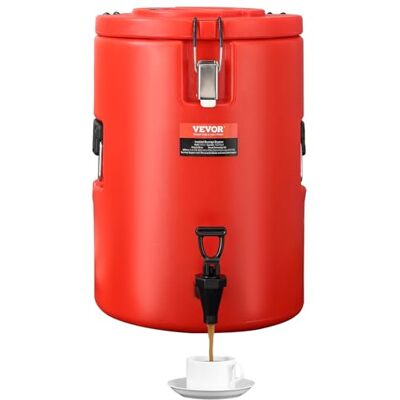 VEVOR Heiß- und Kaltgetränkespender Getränkespender 17,2 L, Edelstahl Heiß- und Kaltwasserbrunnen Großer Getränkespender mit Zapfen für Kaffee, Kalte Milch, Wasser, Saft usw. Isolierkanne Rund VEVOR Heiß- und Kaltgetränkespender Getränkespender 17,2 L, Edelstahl Heiß- und Kaltwasserbrunnen Großer Getränkespender mit Zapfen für Kaffee, Kalte Milch, Wasser, Saft usw. Isolierkanne Rund