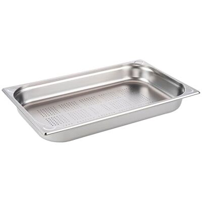 APS 81907 GN 1/1 Behälter perforiert, rostfreier Gastronormbehälter Edelstahl, Abmessungen 325 x 530 mm/Höhe 65 mm APS 81907 GN 1/1 Behälter perforiert, rostfreier Gastronormbehälter Edelstahl, Abmessungen 325 x 530 mm/Höhe 65 mm