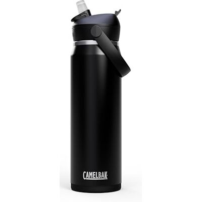 CAMELBAK Thrive Flip Straw VSS 25oz Trinkflasche Sport – vakuumisolierter Edelstahl – hält Getränke stundenlang eiskalt – einfaches Flip-and-Sip-System – Black, Größe: OS CAMELBAK Thrive Flip Straw VSS 25oz Trinkflasche Sport – vakuumisolierter Edelstahl – hält Getränke stundenlang eiskalt – einfaches Flip-and-Sip-System – Black, Größe: OS