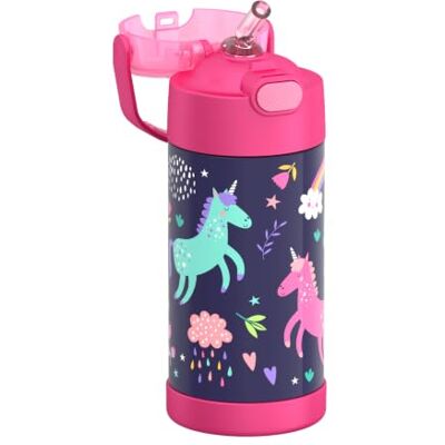Thermos kids FUNTAINER flasche 0,35 l, 12 h kalt, unicorn Mit Strohhalm, Edelstahl-Isolierflasche, absolut dicht bei stillen Getränken, für Schule, Kindergarten & Pause, Einhorn Thermos kids FUNTAINER flasche 0,35 l, 12 h kalt, unicorn Mit Strohhalm, Edelstahl-Isolierflasche, absolut dicht bei stillen Getränken, für Schule, Kindergarten & Pause, Einhorn