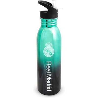Hy-Pro Offiziell lizenzierte Real Madrid CF UV-Trinkflasche – 700ml, metallisch, aus Edelstahl, integrierter klappbarer Trinkhalm, auslaufsicher, leicht, tolle Fußball-Geschenkidee Hy-Pro Offiziell lizenzierte Real Madrid CF UV-Trinkflasche – 700ml, metallisch, aus Edelstahl, integrierter klappbarer Trinkhalm, auslaufsicher, leicht, tolle Fußball-Geschenkidee