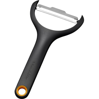 Fiskars Functional Form Gemüseschäler, Y-Schäler für Karotten und Gurken Schwenkbare Klinge, Ergonomischer Griff, Edelstahl-Klinge/Kunststoff-Griff, Schwarz/Orange, 1079908 Fiskars Functional Form Gemüseschäler, Y-Schäler für Karotten und Gurken Schwenkbare Klinge, Ergonomischer Griff, Edelstahl-Klinge/Kunststoff-Griff, Schwarz/Orange, 1079908