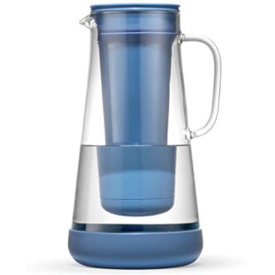 LifeStraw Home Wasserfilter-Kanne aus Glas mit Silikonbasis; Bietet Schutz vor Bakterien, Parasiten, Mikroplastik, Blei, Quecksilber, PFAS und weiteren Chemikalien; 1,6 Liter, Stormy Blue (blau) LifeStraw Home Wasserfilter-Kanne aus Glas mit Silikonbasis; Bietet Schutz vor Bakterien, Parasiten, Mikroplastik, Blei, Quecksilber, PFAS und weiteren Chemikalien; 1,6 Liter, Stormy Blue (blau)