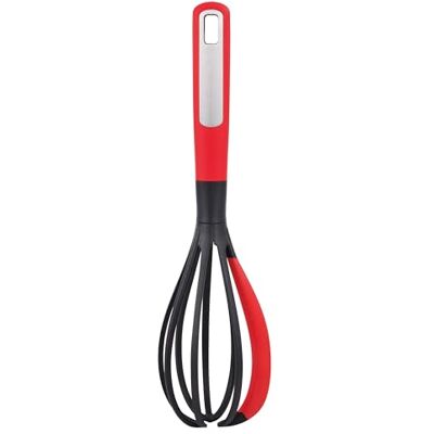 Bergner Mars Nylon und Silikon Schneebesen Ergonomischer Griff mit Beschichtung und Aufhänger 30,6 cm Schwarz und Rot Bergner Mars Nylon und Silikon Schneebesen Ergonomischer Griff mit Beschichtung und Aufhänger 30,6 cm Schwarz und Rot