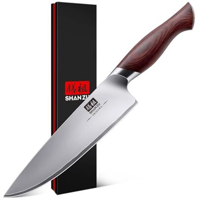 SHAN ZU Kochmesser 20 cm, Profi Küchenmesser Chefmesser SHAN ZU Kochmesser 20 cm, Profi Küchenmesser Chefmesser
