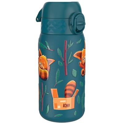 ion8 Kinder Trinkflasche, Edelstahl Leicht 400ml, Nicht Isoliert, Auslaufsicher, Einhandöffnung, Sichere Verriegelung, Spülmaschinenfest, Klappdeckel, Tragegriff, Leicht zu Reinigen, Rote Pandas ion8 Kinder Trinkflasche, Edelstahl Leicht 400ml, Nicht Isoliert, Auslaufsicher, Einhandöffnung, Sichere Verriegelung, Spülmaschinenfest, Klappdeckel, Tragegriff, Leicht zu Reinigen, Rote Pandas