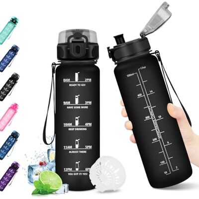 KollyKolla Trinkflasche 500ml Kinder, Trinkflasche Kohlensäure Geeignet, Trinkflasche mit Zeitmarkierung, BPA-Frei, Auslaufsicher Wasserflasche, flasche für Kinder, Fahrrad, Schule, Outdoor, Fahrrad KollyKolla Trinkflasche 500ml Kinder, Trinkflasche Kohlensäure Geeignet, Trinkflasche mit Zeitmarkierung, BPA-Frei, Auslaufsicher Wasserflasche, flasche für Kinder, Fahrrad, Schule, Outdoor, Fahrrad
