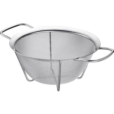 Westmark Stand-Sieb – Feinmaschiges Edelstahlsieb mit stabilem Standfuß und Griffen für sicheres Stellen und Transportieren, breite Krempe, spülmaschinengeeignet – ø 18 cm Westmark Stand-Sieb – Feinmaschiges Edelstahlsieb mit stabilem Standfuß und Griffen für sicheres Stellen und Transportieren, breite Krempe, spülmaschinengeeignet – ø 18 cm