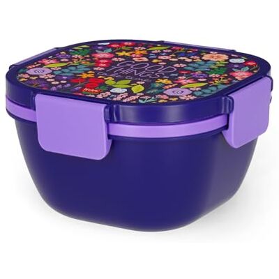 LEGAMI – Lunchbox, Flowers, 1 Gabel, 1 Tablett mit Fächern, 1 herausnehmbarer Gewürzbehälter inklusive, Fassungsvermögen 1700 ml, 19 x 10,7 x 19 cm LEGAMI – Lunchbox, Flowers, 1 Gabel, 1 Tablett mit Fächern, 1 herausnehmbarer Gewürzbehälter inklusive, Fassungsvermögen 1700 ml, 19 x 10,7 x 19 cm