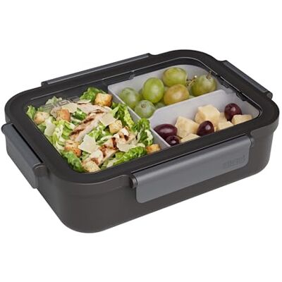 Sigg NIMO Lunchbox L Anthracite Auslaufsicher Trenner Mikrowellen- & Spülmaschinengeeignet BPA-frei Leicht Swiss Design Für Arbeit & Schule Grau 1.3 L Sigg NIMO Lunchbox L Anthracite Auslaufsicher Trenner Mikrowellen- & Spülmaschinengeeignet BPA-frei Leicht Swiss Design Für Arbeit & Schule Grau 1.3 L