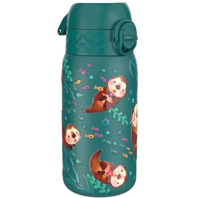 ion8 Kinder Trinkflasche, Edelstahl Leicht 400ml, Nicht Isoliert, Auslaufsicher, Einhandöffnung, Sichere Verriegelung, Spülmaschinenfest, Klappdeckel, Tragegriff, Leicht zu Reinigen, Otter, ion8 Kinder Trinkflasche, Edelstahl Leicht 400ml, Nicht Isoliert, Auslaufsicher, Einhandöffnung, Sichere Verriegelung, Spülmaschinenfest, Klappdeckel, Tragegriff, Leicht zu Reinigen, Otter,