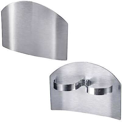 Westmark 2x Fingerschutz/Schneidhilfe, mit je 2 Schlaufen, zum Schneiden und Hacken, Rostfreier EdelstahlSilber, 10712270 Westmark 2x Fingerschutz/Schneidhilfe, mit je 2 Schlaufen, zum Schneiden und Hacken, Rostfreier EdelstahlSilber, 10712270